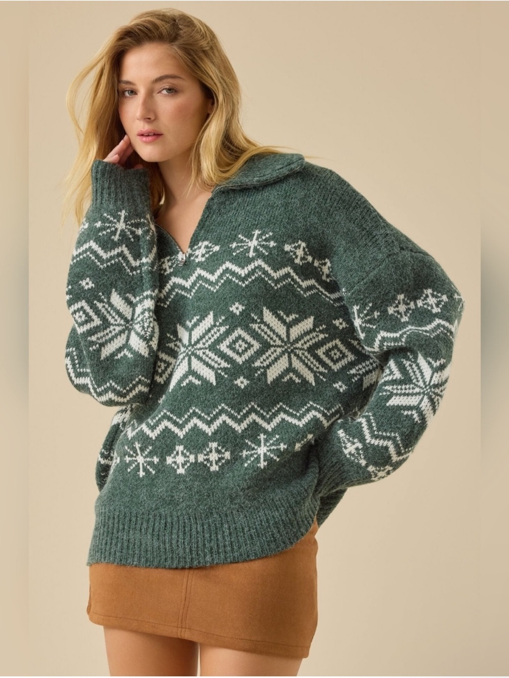 NWT Altar’d State Jovie Fair Isle Sweater S